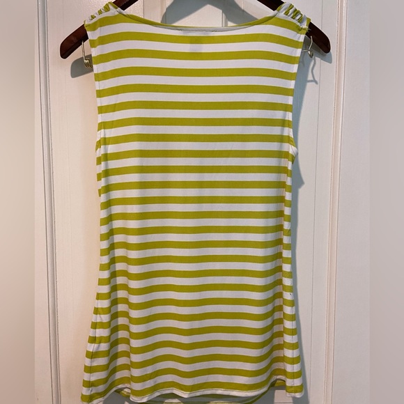 Kenneth Cole Striped Green Cowl Neck Tunic - Picture 2 of 3